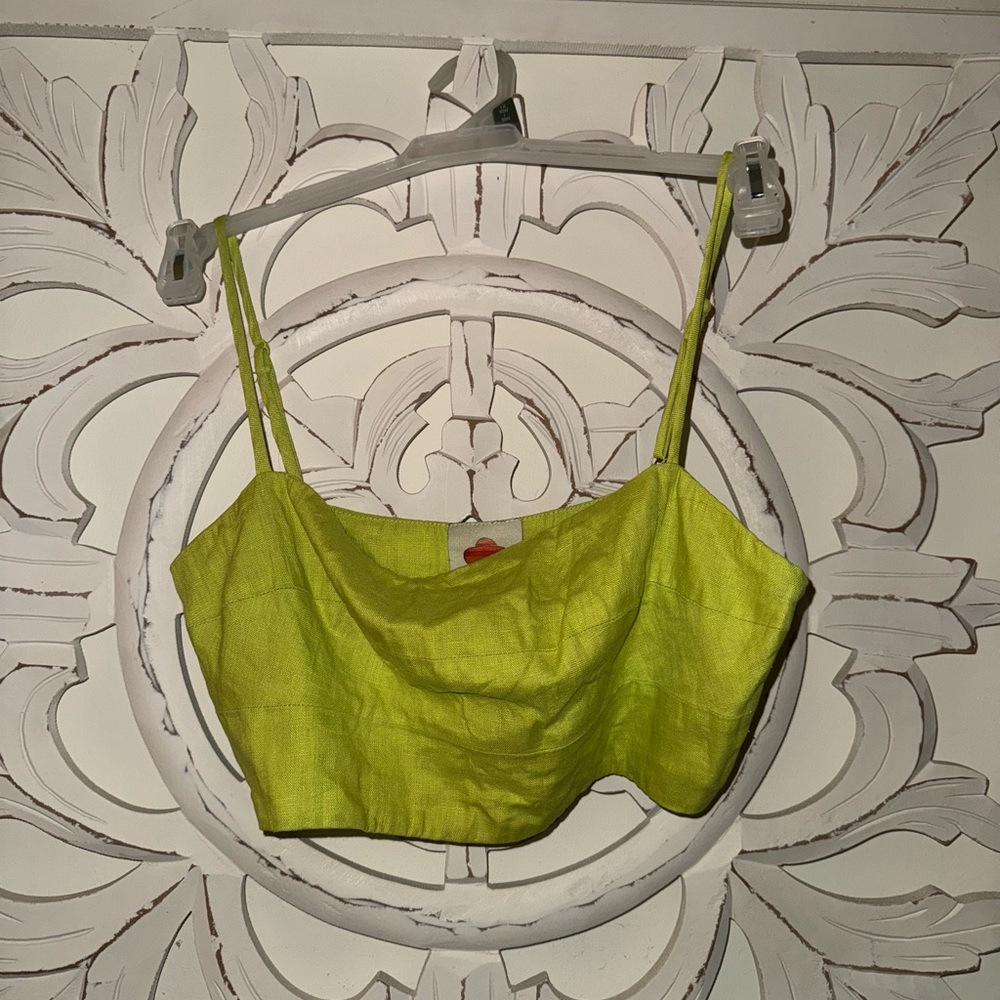 FARM Rio Lime Green Crop Top